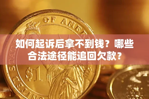 武汉如何起诉后拿不到钱？哪些合法途径能追回欠款？