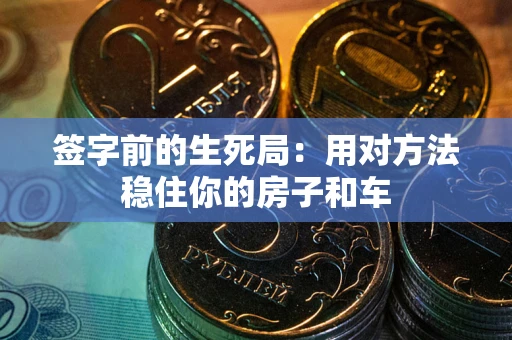 武汉签字前的生死局：用对方法稳住你的房子和车