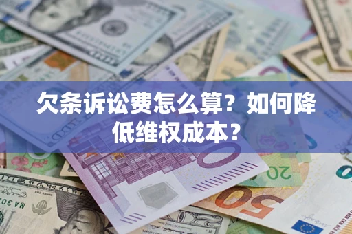 武汉欠条诉讼费怎么算？如何降低维权成本？