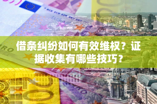 武汉借条纠纷如何有效维权？证据收集有哪些技巧？