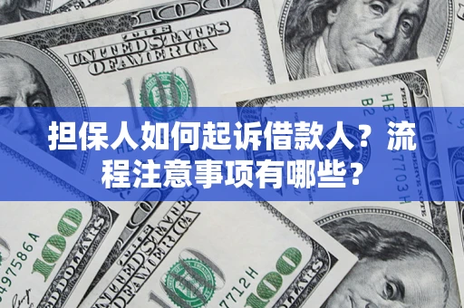 武汉担保人如何起诉借款人？流程注意事项有哪些？