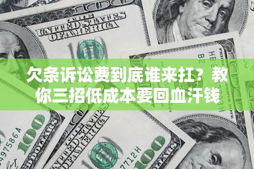 武汉欠条诉讼费到底谁来扛？教你三招低成本要回血汗钱